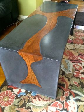 Custom Made Concrete Waterfall Coffee Table Indoor Or Outdoor