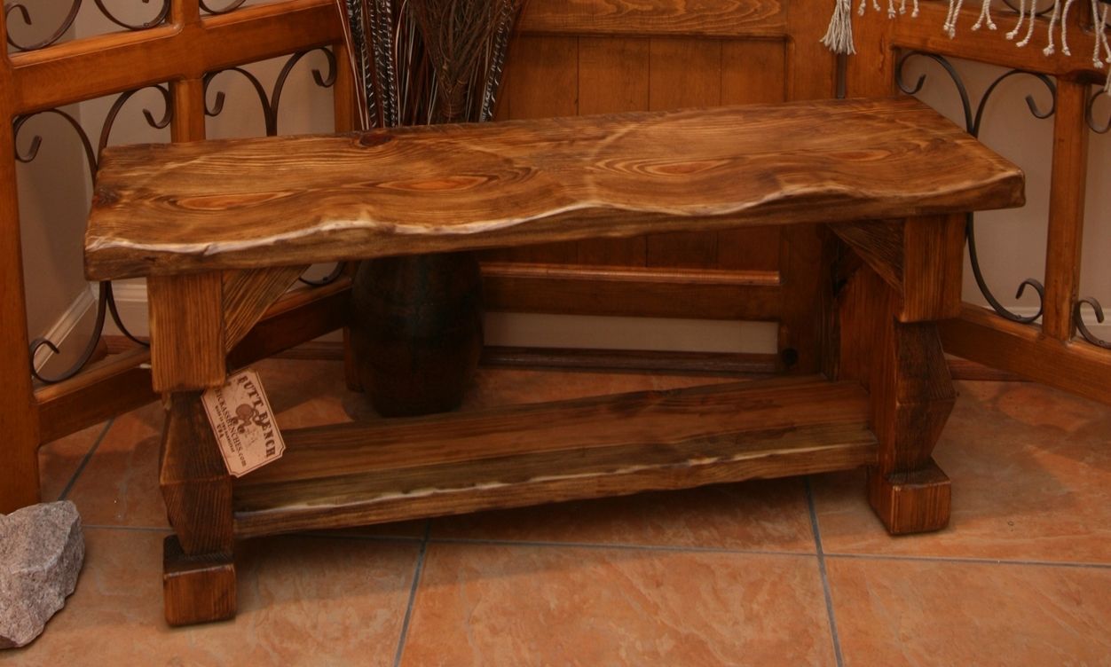 Custom Made Hand Carved Rustic Style "Butt Bench" by MOSS ...