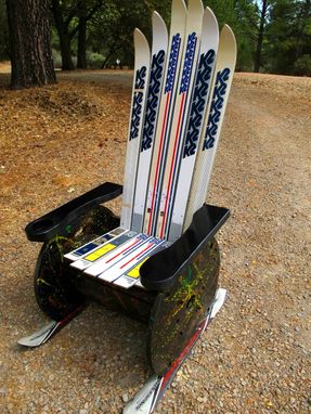 Custom Made Upcycled Adirondack Ski Chair