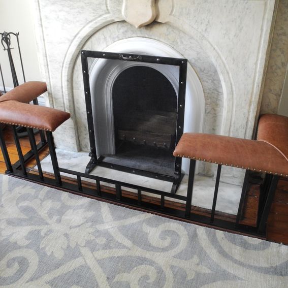 Handmade Fire Screens And Club Fender Benches by Old English Fireplace Benches
