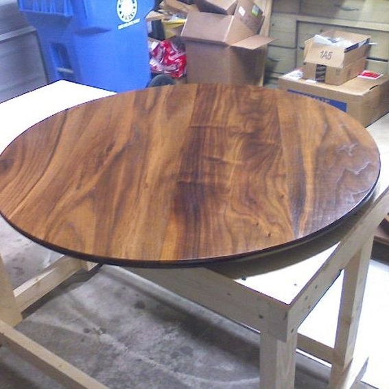 Hand Crafted 30 Inch Black Walnut Lazy Susan by Exotic Savannah Wood Works