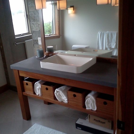 Hand Made Bathroom Vanity by Massachusetts Woodworks
