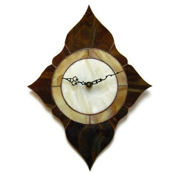 handmade stained glass diamond shaped clock by nostalgia n handmade stained glass diamond shaped clock by nostalgia n