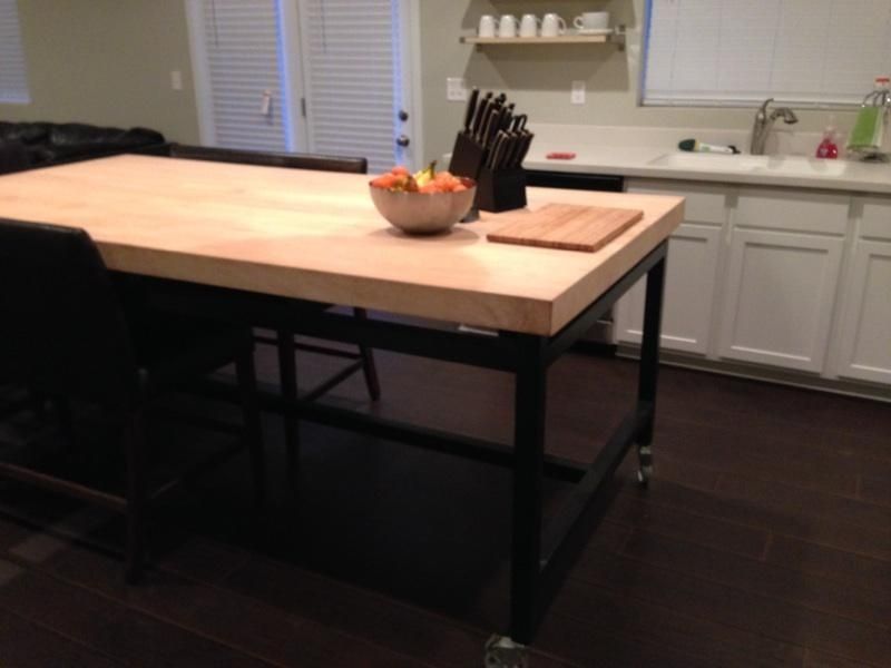 double duty rolling kitchen table or island