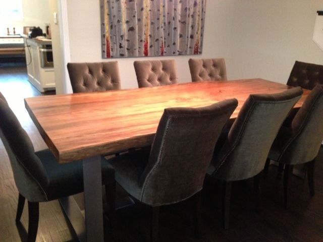 Custom Live Edge Sycamore Dining Table By North Texas Wood Works