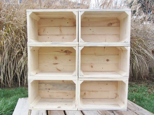 Custom Made Small Wood Crate Stackable Made From Reclaimed Wood Pallets Set Of 6 Crate Set