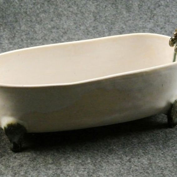 Custom Antique Bath Tub Soap Dish by Spun From Stone