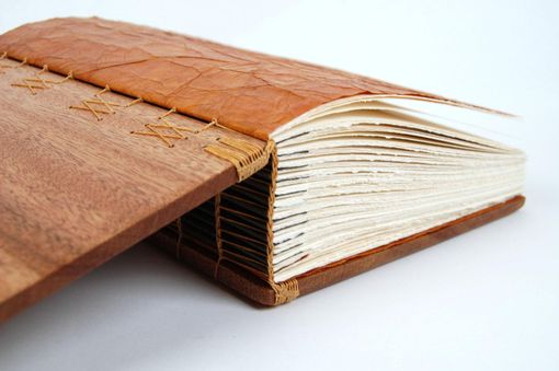 Hand Crafted Large Mahogany Photo Album - Scrapbook Handmade Wood Book