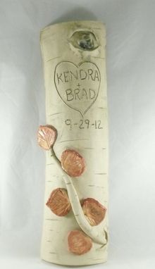 Custom Made Personalized Wedding Aspen Or Birch Log Wall Hanging