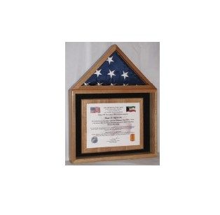 Custom Made Certificate And American Flag Display Case
