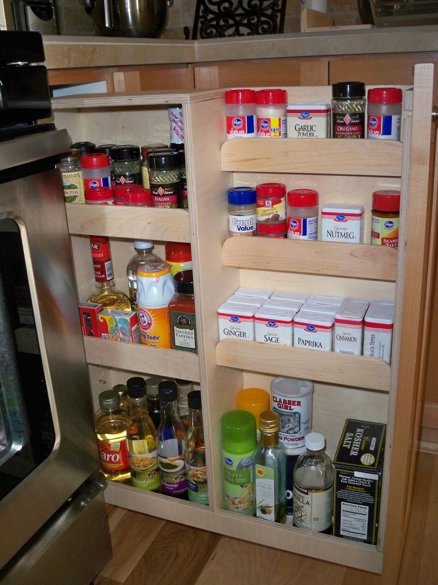 Hand Made Pull Out Spice Rack by Noble Brothers Custom Furniture ...