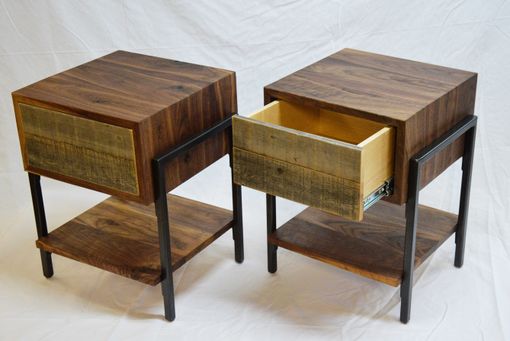 Custom Made Walnut Continuous Grain End Tables