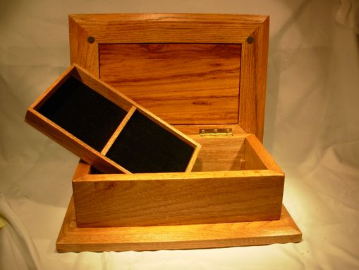 Custom Made Raised Panel Jewelry Box With Tray