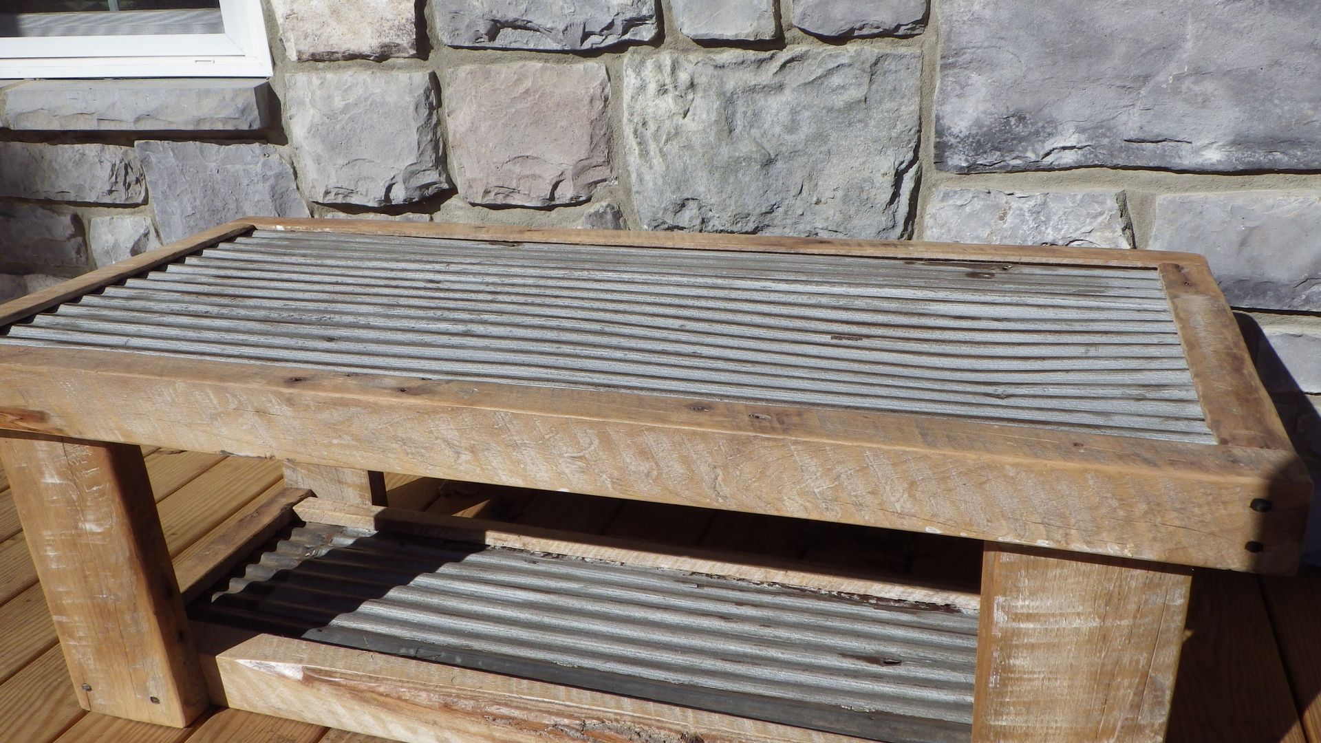 Handmade Tin Coffee Table by Reclaimed Art