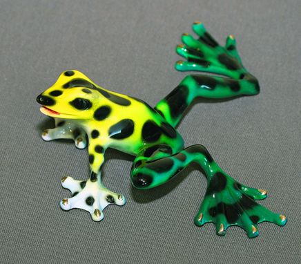 Custom Made Real Frog Color Bronze Frog Sculpture Metal Art Figurine Statue Limited Edition Signed Numbered