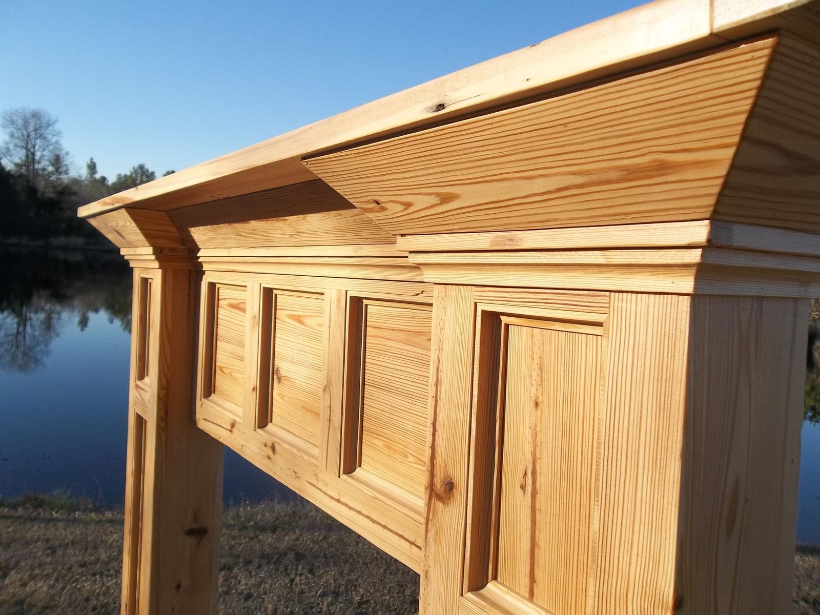 Hand Made Antique Heart Pine Mantel Surround by Old Southern Heirloom