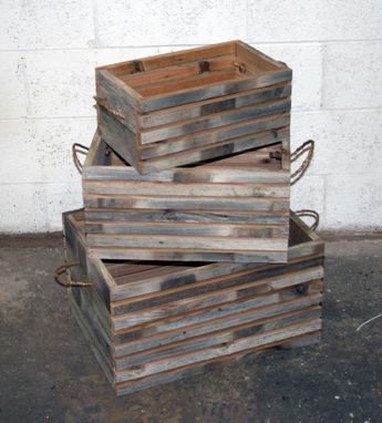 Custom Made Barn Wood Slat Crates