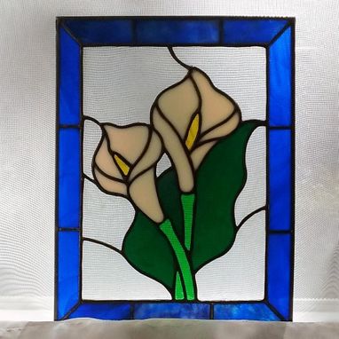 Custom Made Calla Lily Stained Glass Window