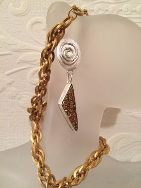 Custom Made Gold Druzy Earrings