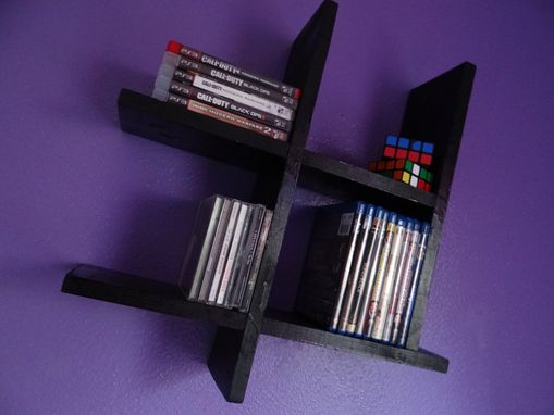Custom Made Small Shelf Organizer- Floating Shelves-Wall Art-Wall Decor-Dvd Storage-Bathroom Shelf