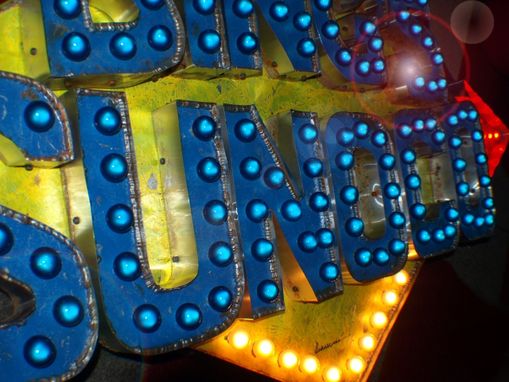Custom Made Extra Large Sunoco Movie Theater Size Marquee Arrow Letter Vintage Huge 7 Feet Bulbs