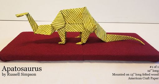 Custom Made Apatosaurus Origami Sculpture