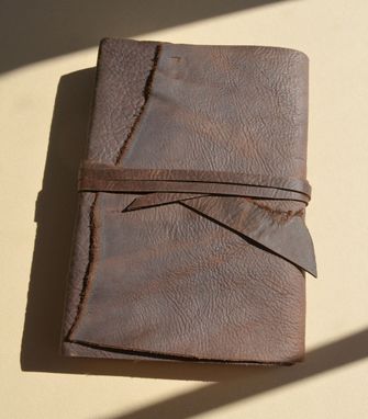Custom Made Handmade Brown Leather Cowboy Journal Pocket Rodeo Diary Mustang (473)