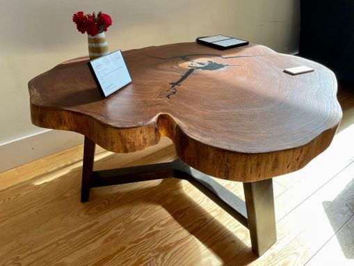 Custom Made Round Siberian Elm Coffee Table