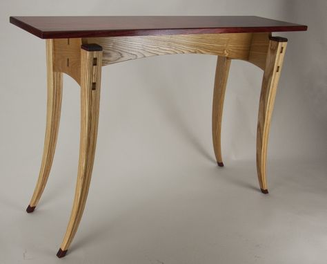 Custom Made Table With Paduak Top And Ash Base