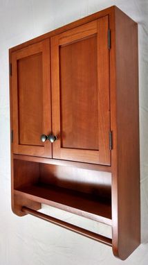 Custom Made Cherry Hanging Bathroom Cabinet