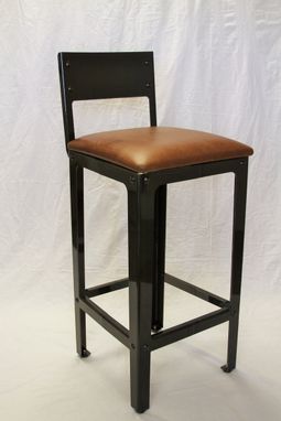 Custom Made Simplified Industrial Boiler Bar Stool Collection
