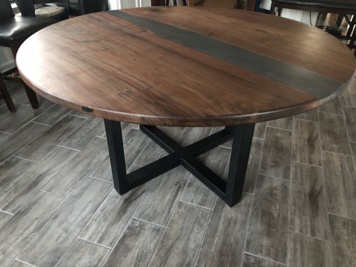 Custom Made Round Walnut Dining Table