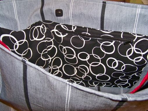 Custom Made Large Purse/Tote Bag With Middle Divider