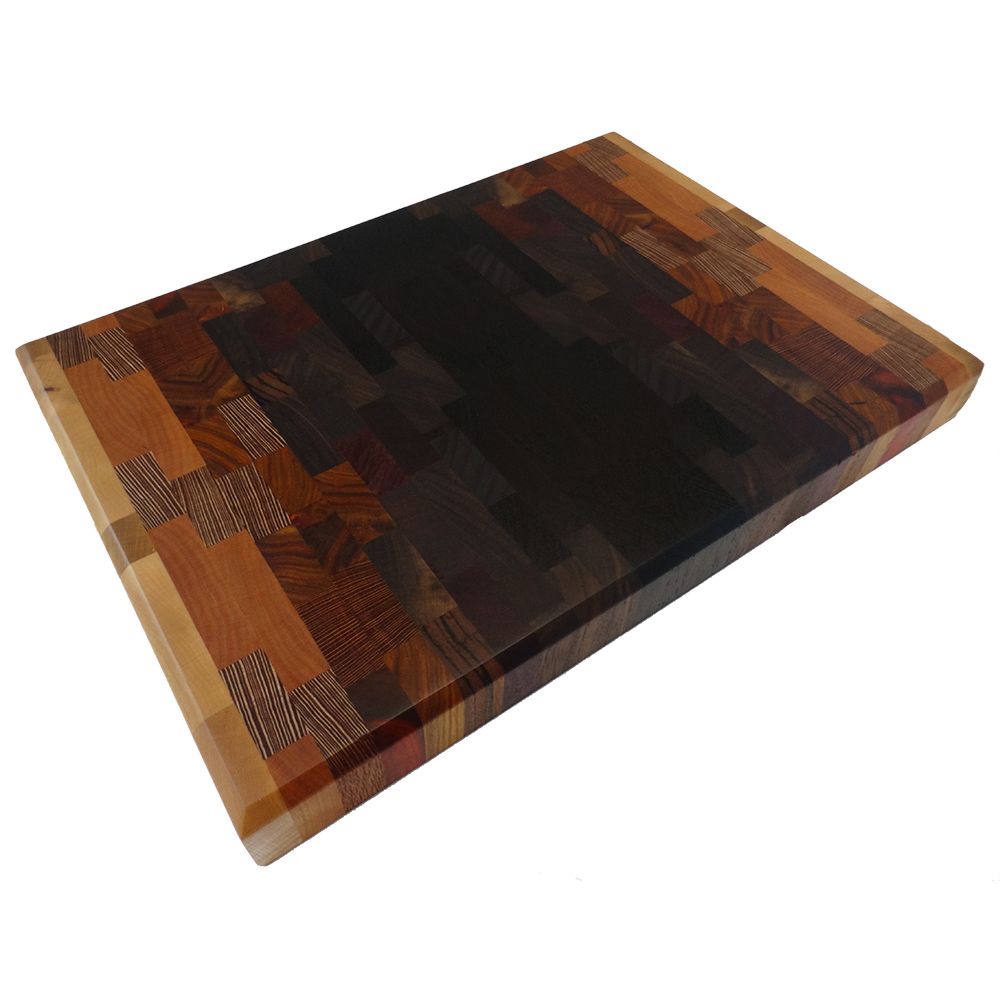 Buy Hand Crafted Transition Light To Dark To Light, End Grain Wooden Cutting Board, made to