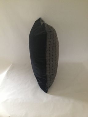 Custom Made Charcoal And Black Woven Look Pillow Cover