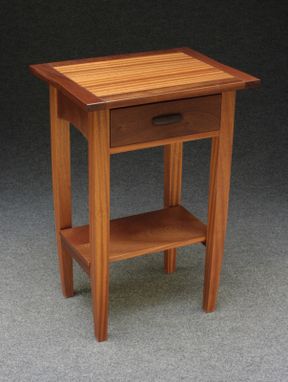 Custom Made Bedside Table With Breadboard Ends