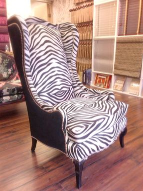 Custom Made Zebra Wing Chair