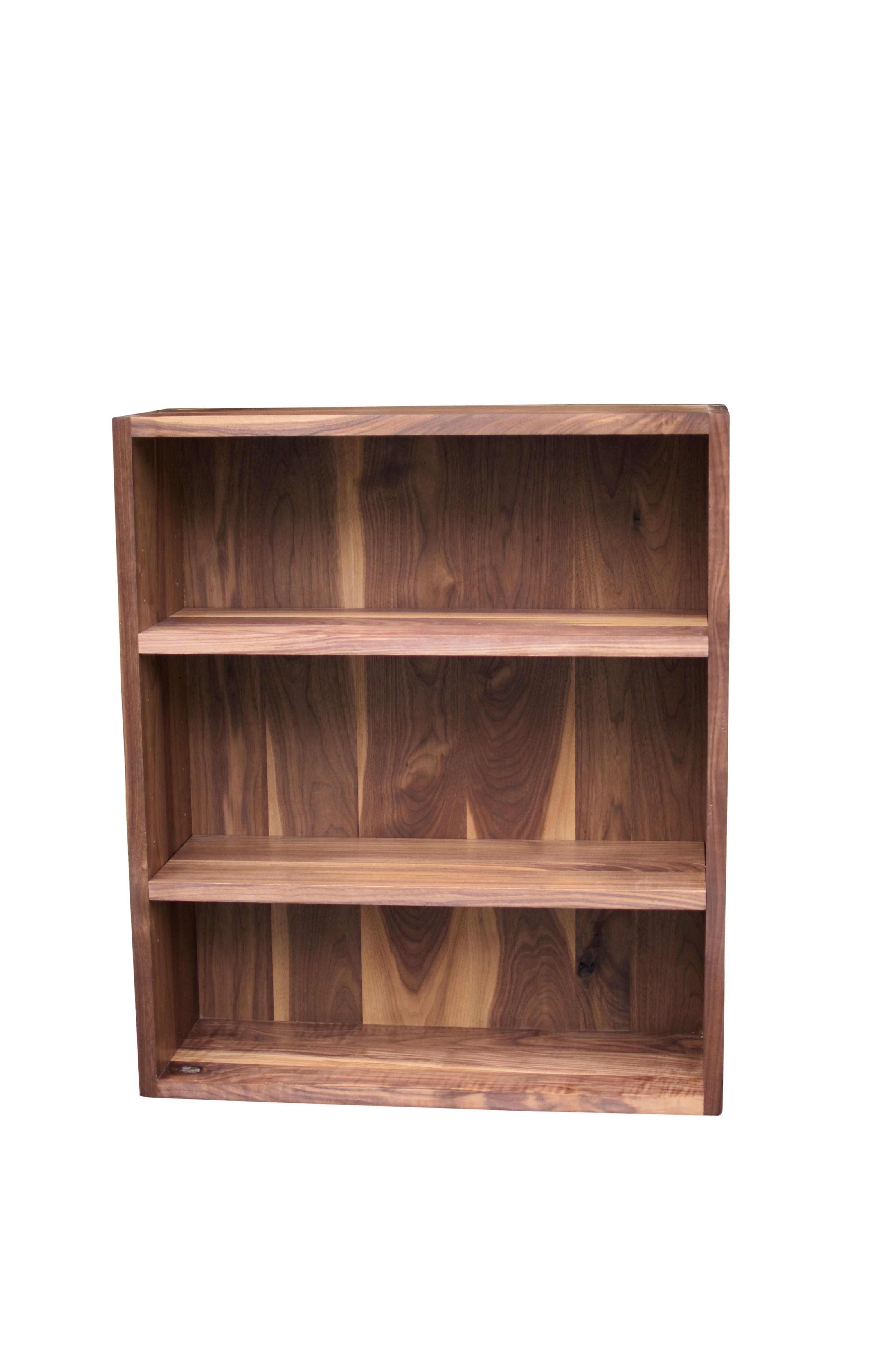 Buy Hand Made Solid Walnut Bookcase With Moveable Shelves, made to
