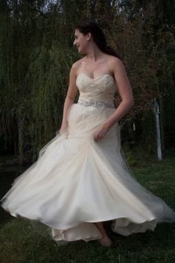 Custom Made Prairie Rose Eco Wedding Ball Gown