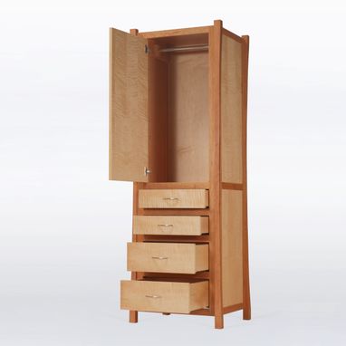 Custom Made Modern Wardrobe Or Dresser For Bedroom With Drawers And Closet Space "River Rushes Wardrobe"