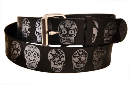 Custom Made Sugar Skulls/Day Of The Dead Leather Belt