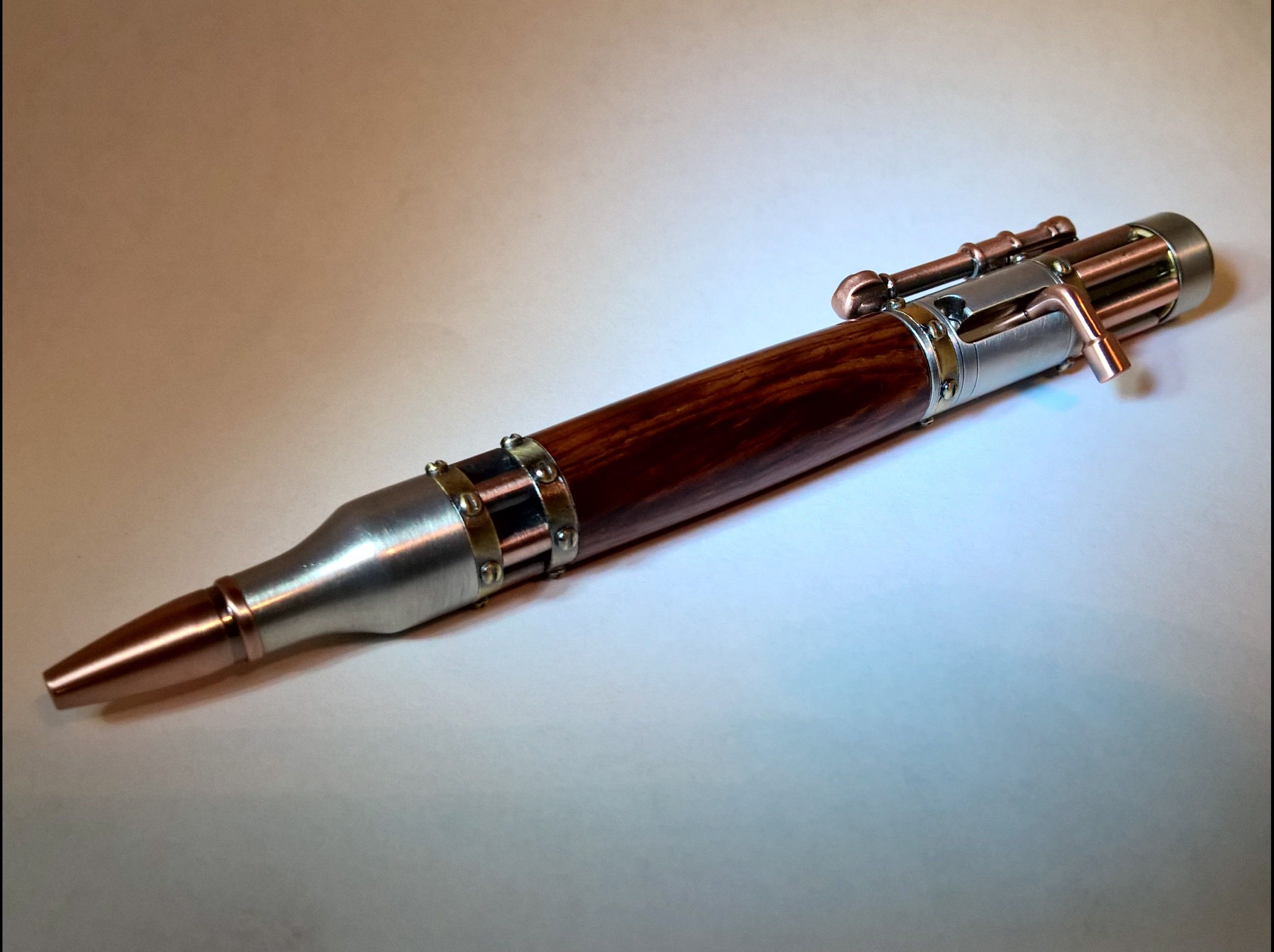 Buy Custom Steampunk Pen In Cocobolo And Antique Pewter And Copper ...