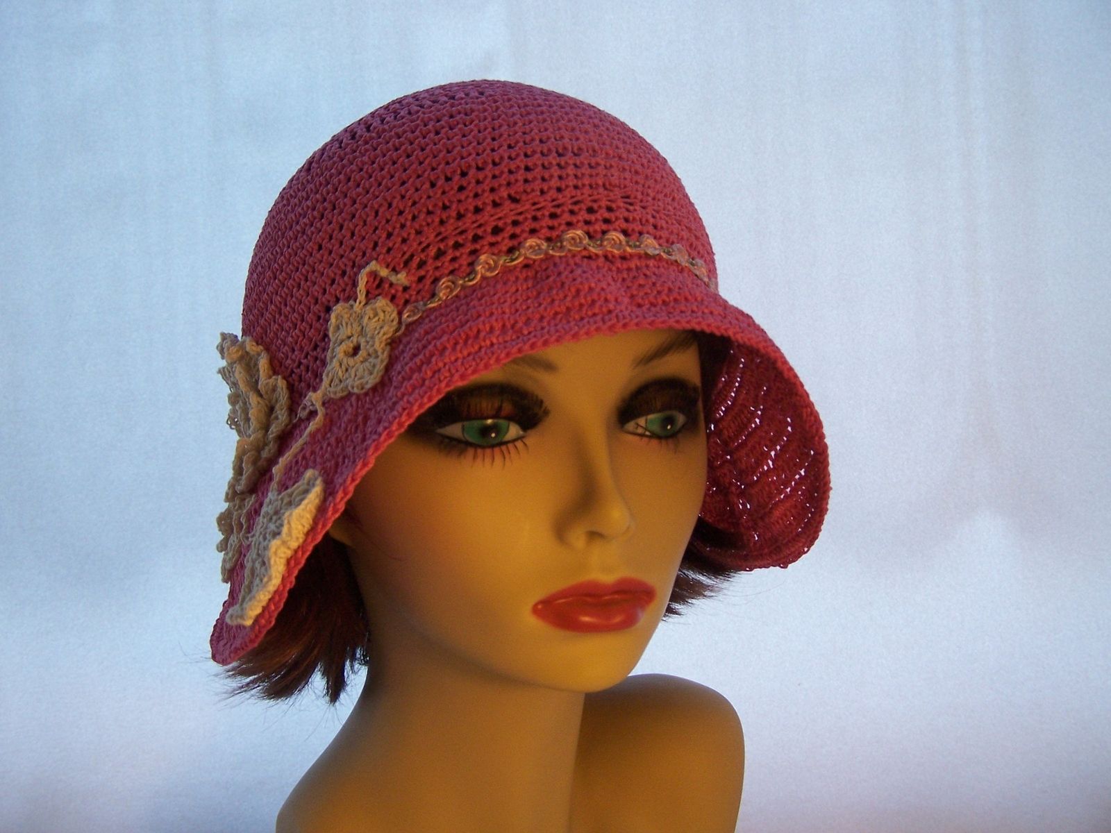 Custom Made 1920s Style Crochet Cloche Bell Shape by Mixed Media by ...