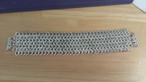 Custom Made Sterling Silver Chainmaille Bracelet