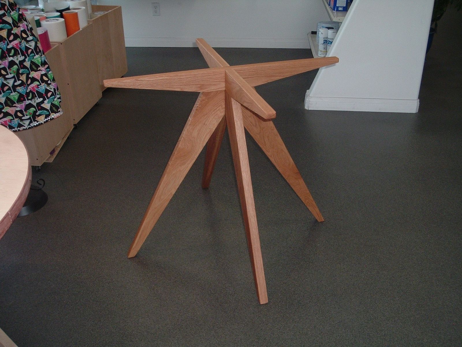 Custom Krista's Modern Table Base For Glass Top by Jonathan Walkey