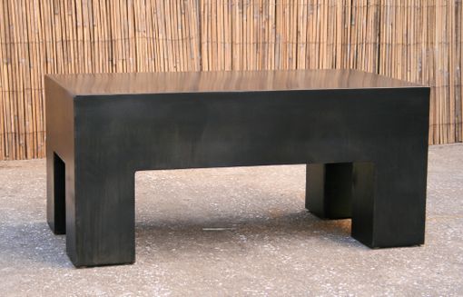 Custom Made Modern Industrial Coffee Table. Urban Minimalist Bench. Steel End Table. Handmade.