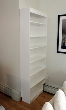 Custom Made White Lacquer Bookshelves