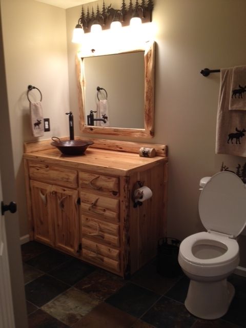 Rustic Cedar Bathroom Vanity, How Much Is A Custom Made Bathroom Vanity