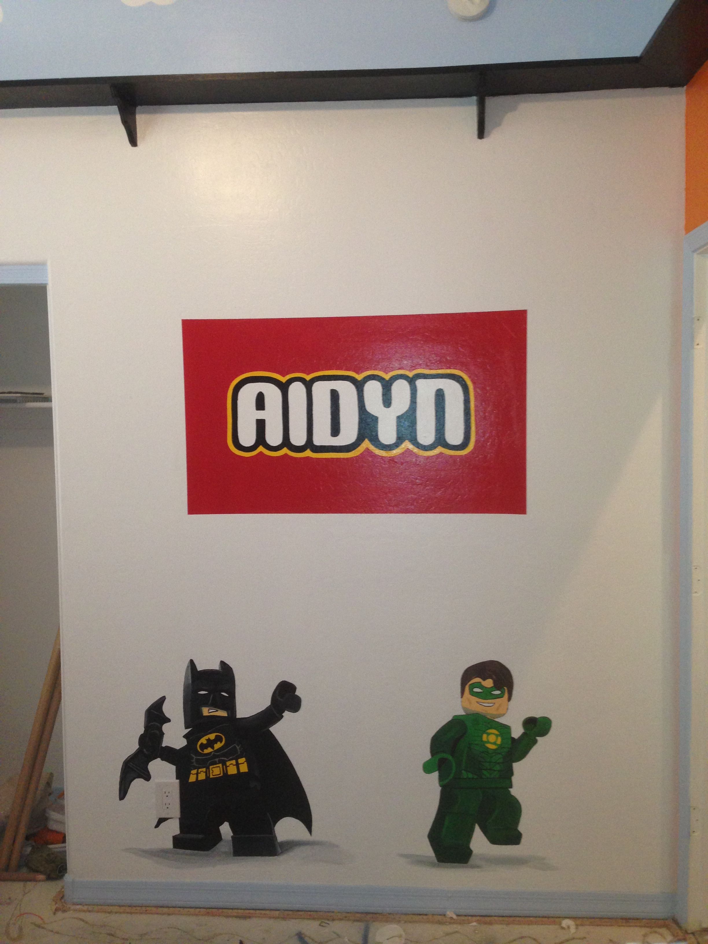 Hand Crafted Lego Mural by Kid Murals by Dana