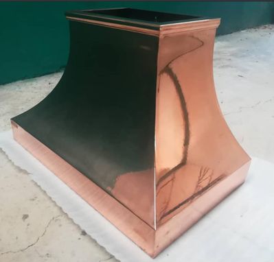 Custom Made Polished Copper Range Hood - Amoretti Brothers